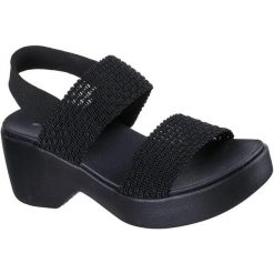Sandały damskie Skechers Cali Day. Czarne sandały damskie Skechers, bez wzorów, bez obcasa, bez zapięcia. Za 390.00 zł.