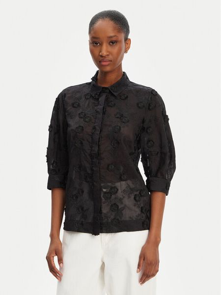 Munthe Koszula Pust 252101725225 Czarny Regular Fit. Czarne koszule damskie Munthe, bez wzorów, z lyocellu, bez kołnierzyka, bez ramiączek. Za 629.99 zł.