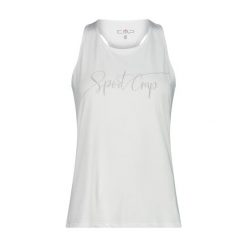 Damski tank top CMP. Białe topy damskie CMP, l, bez wzorów, sportowe, bez kołnierzyka, bez ramiączek. Za 176.50 zł.