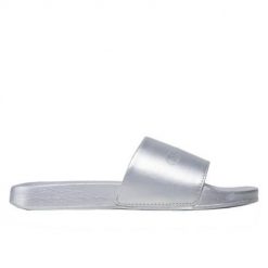 Klapki damskie Champion Queens Slide. Szare klapki damskie Champion, bez wzorów, z materiału, bez obcasa, bez zapięcia. Za 113.00 zł.