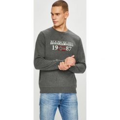 Napapijri - Bluza. Szare bluzy męskie Napapijri, m, bez wzorów, z bawełny, bez ramiączek, bez kaptura. W wyprzedaży za 299.90 zł.