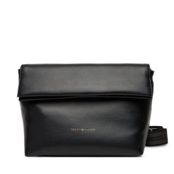 Torebka Tommy Hilfiger. Czarne listonoszki damskie Tommy Hilfiger, bez wzorów, bez dodatków. Za 459.99 zł.