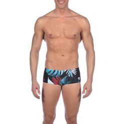 Kąpielówki męskie na basen Arena Tropical Leaves Low Waist Short. Czarne kąpielówki męskie ARENA, m, bez wzorów. Za 99.99 zł.