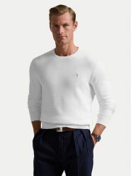 Polo Ralph Lauren Sweter 710918163504 Biały Regular Fit. Białe swetry męskie Polo Ralph Lauren, m, bez wzorów, z bawełny, bez kołnierzyka, bez ramiączek. Za 859.99 zł.