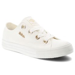 Trampki damskie Lee Cooper, cholewka z materiału tekstylnego wiązanie z przodu na płaskiej podeszwie, białe, LCW-26-02-4068L SVL-653. Białe trampki i tenisówki damskie Lee Cooper, bez wzorów, bez zapięcia. Za 119.00 zł.