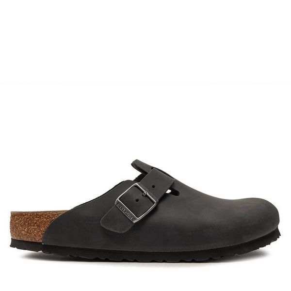 Klapki Birkenstock. Czarne klapki męskie Birkenstock, bez wzorów, bez zapięcia. Za 679.99 zł.