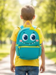 Plecak z motywem dinozaura - turkusowy. Niebieskie plecaki męskie Sinsay, bez wzorów, sportowe. Za 29.99 zł.