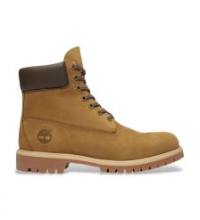 TIMBERLAND Premium 6 Inch Lace Up Waterproof Boot Trapery męskie. Zielone botki męskie Timberland, na zimę, bez wzorów, z materiału, klasyczne, bez obcasa, bez zapięcia. Za 509.99 zł.