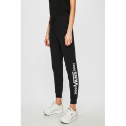 Vans - Spodnie. Czarne spodnie materiałowe damskie Vans, bez wzorów, z bawełny, casualowe. W wyprzedaży za 159.90 zł.