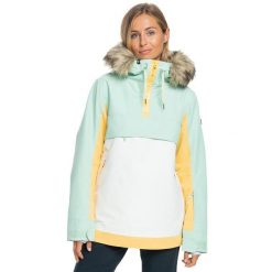 Kurtka snowboardowa damska ROXY Shelter. Kurtki sportowe damskie Roxy, na zimę, s, bez wzorów, bez ramiączek, bez kaptura, narciarskie. Za 649.99 zł.