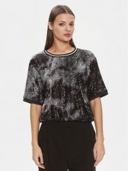Liu Jo Bluzka TA4060 J4623 Czarny Regular Fit. Czarne bluzki damskie Liu Jo, xs, bez wzorów, z syntetyku, bez kołnierzyka, bez ramiączek. Za 599.99 zł.