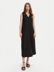 Weekend Max Mara Sukienka codzienna Egoista 2515221072 Czarny Regular Fit. Czarne sukienki damskie Weekend Max Mara, na co dzień, bez wzorów, z wiskozy, bez kołnierzyka, bez ramiączek, proste. Za 859.99 zł.