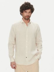 Hechter Paris Koszula 60357 151606 Beżowy Regular Fit. Brązowe koszule męskie Hechter Paris, l, bez wzorów, bez kołnierzyka, bez ramiączek. Za 239.99 zł.