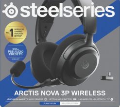 Steelseries Arctis Nova 3P Zestaw słuchawkowy Bezprzewodowy Opaska na głowę Muzyka/dzień powszedni Bluetooth Czarny. Czarne słuchawki bezprzewodowe STEELSERIES. Za 519.64 zł.
