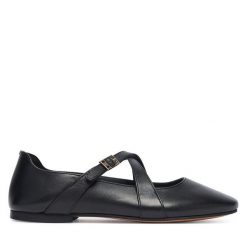 Baleriny Tommy Hilfiger. Czarne balerinki damskie Tommy Hilfiger, bez wzorów, bez obcasa, bez zapięcia. Za 529.99 zł.