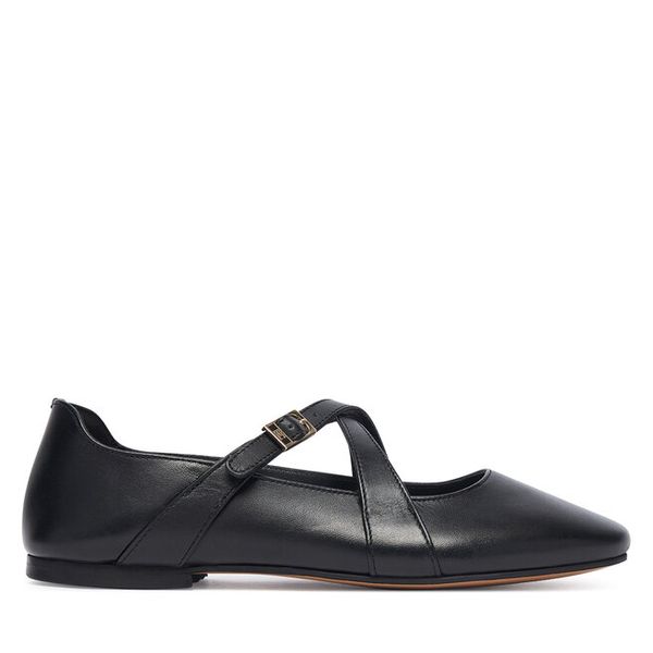 Baleriny Tommy Hilfiger. Czarne balerinki damskie Tommy Hilfiger, bez wzorów, bez obcasa, bez zapięcia. Za 452.99 zł.