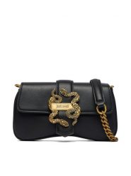 Just Cavalli Torebka Iconic Snakes 81RA4BA7 ZSA89 Czarny. Czarne torebki do ręki damskie Just Cavalli, bez wzorów, ze skóry, bez dodatków. Za 759.99 zł.