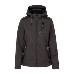 Kurtka Soft Shell Damska Neman TP75. Szare kurtki sportowe damskie Trespass, s, bez wzorów, z softshellu, bez ramiączek, bez kaptura, trekkingowe. Za 273.99 zł.