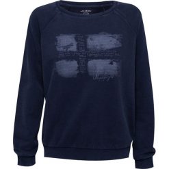 Bluza NAPAPIJRI BLAMONE. Niebieskie bluzy damskie Napapijri, bez wzorów, z bawełny, klasyczne, bez ramiączek, bez kaptura. W wyprzedaży za 210.00 zł.
