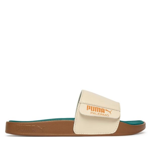Klapki Puma. Białe klapki damskie Puma, bez wzorów, bez obcasa, bez zapięcia. Za 217.99 zł.