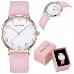 Zegarek Perfect ZEGAREK DAMSKI PERFECT BELLA +BOX +GRAWER cyfry na pasku skórzany klasyczny. Zegarki damskie Perfect. Za 239.80 zł.