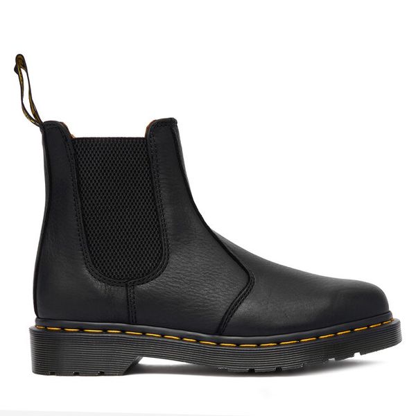 Sztyblety Dr. Martens. Czarne botki męskie Dr. Martens, bez wzorów, bez obcasa, bez zapięcia. Za 679.99 zł.