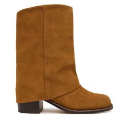 Botki Aldo. Brązowe botki damskie Aldo, bez wzorów, bez obcasa, na słupku, bez zapięcia. Za 679.99 zł.