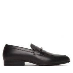 Półbuty Calvin Klein. Czarne buty wizytowe męskie Calvin Klein, bez wzorów, bez obcasa, bez zapięcia. Za 469.99 zł.