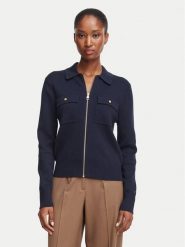 Tommy Hilfiger Kardigan WW0WW51415 Granatowy Regular Fit. Niebieskie kardigany damskie Tommy Hilfiger, l, bez wzorów, z bawełny, bez kołnierzyka. Za 649.99 zł.