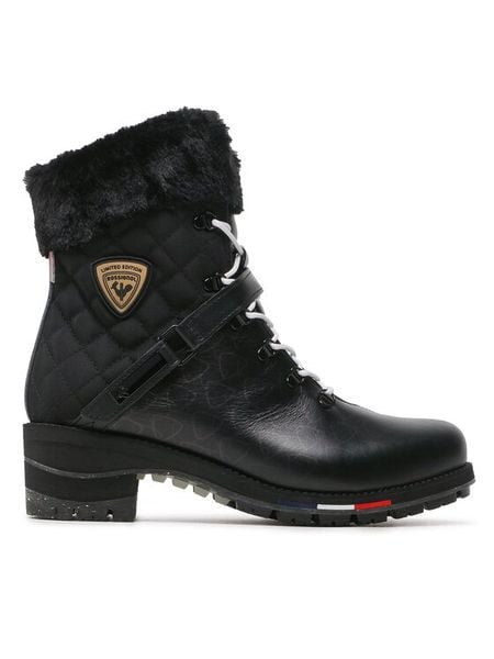 Rossignol Trzewiki 1907 Megeve Le Skield RNLWC10 Czarny. Czarne botki damskie Rossignol, bez wzorów, ze skóry, bez obcasa, na płaskiej podeszwie, bez zapięcia. Za 1,575.00 zł.