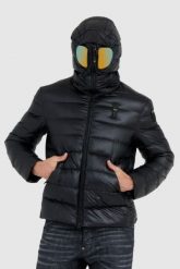 BLAUER Czarna męska puchowa kurtka Enrique z goglami, Rozmiar XL. Czarne kurtki męskie Blauer USA, l, bez wzorów, z puchu, bez kaptura. W wyprzedaży za 1,299.99 zł.