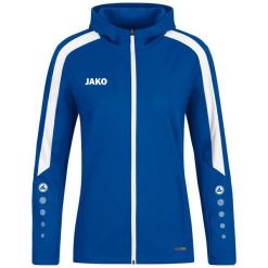 Damska bluza dresowa z kapturem Jako Power. Białe bluzy damskie Jako, bez wzorów, z dresówki, sportowe, bez ramiączek, z kapturem. Za 386.50 zł.