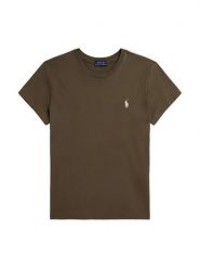 Polo Ralph Lauren T-Shirt 211B14605011 Brązowy Classic Fit. Brązowe t-shirty damskie Polo Ralph Lauren, s, bez wzorów, z bawełny, bez kołnierzyka, bez ramiączek. Za 399.99 zł.