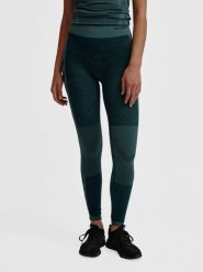 Damskie legginsy bezszwowe z wysokim stanem Hummel Clea. Zielone legginsy damskie Hummel, bez wzorów, z materiału. Za 194.00 zł.