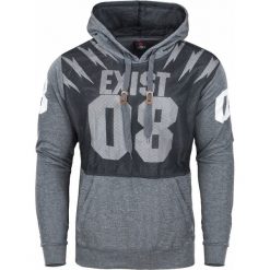 Bluza męska kangurka grafitowa Recea. Szare bluzy męskie Recea, m, bez wzorów, z bawełny, z kapturem. Za 61.99 zł.