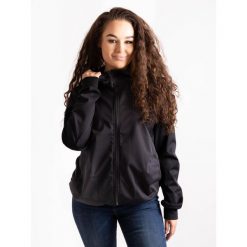 Damska kurtka softshell bez izolacji stretch Basic, czarny. Czarne kurtki sportowe damskie UNUO, na jesień, xl, bez wzorów, z softshellu, bez ramiączek, bez kaptura, trekkingowe. Za 264.00 zł.