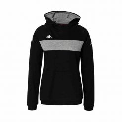 Damska bluza z kapturem Kappa Daccia. Czarne bluzy damskie Kappa, l, bez wzorów, sportowe, bez ramiączek, z kapturem. W wyprzedaży za 174.00 zł.