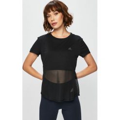 Adidas Performance - Top. Czarne koszulki sportowe damskie adidas Performance, l, bez wzorów, z dzianiny, bez ramiączek, climacool (adidas). W wyprzedaży za 89.90 zł.