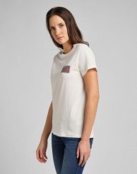 DAMSKI T-SHIRT LEE CREW NECK TEE ECRU L41LYGNQ 112109069. T-shirty damskie Lee, l, bez wzorów, bez kołnierzyka, bez ramiączek. Za 69.99 zł.