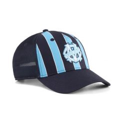 Czapka typu trucker Olympique Marsylia KING PUMA. Niebieskie czapki damskie Puma, na jesień, bez wzorów, klasyczne. Za 129.00 zł.