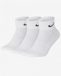 Skarpety Unisex Nike U NK V CUSH ANKLE- 3P VALUE. Białe skarpetki damskie Nike, bez wzorów, z bawełny. Za 54.99 zł.