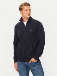 Gant Bluza Shield 2008006 Granatowy Regular Fit. Niebieskie bluzy męskie GANT, l, bez wzorów, z bawełny, bez ramiączek, bez kaptura. Za 539.99 zł.