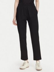 Weekend Max Mara Spodnie materiałowe Elfo 2625786011 Czarny Regular Fit. Czarne spodnie materiałowe damskie Weekend Max Mara, bez wzorów, z bawełny. Za 789.99 zł.