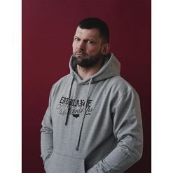 MANTO bluza z kapturem RESOLVE melanż. Szare bluzy damskie Manto, bez wzorów, bez ramiączek, z kapturem. Za 249.00 zł.