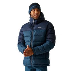 Męska Ocieplana Kurtka Aldthorn. Niebieskie kurtki męskie Regatta, m, bez wzorów, z materiału, z kapturem. Za 343.99 zł.