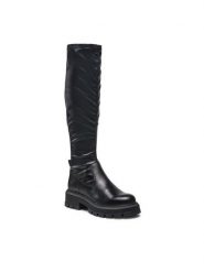 Lasocki Kozaki RST-BONN-03 Czarny. Czarne kozaki damskie Lasocki, bez wzorów, ze skóry, bez obcasa, na płaskiej podeszwie, bez zapięcia. Za 329.99 zł.
