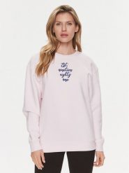Guess Bluza Destiny W4RQ10 K9Z21 Różowy Regular Fit. Czerwone bluzy damskie Guess, xs, z aplikacjami, z bawełny, bez ramiączek, bez kaptura. Za 339.99 zł.