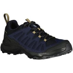 Buty trekkingowe męskie Salomon Eos Gtx terenowe. Niebieskie buty zimowe męskie Salomon, bez wzorów, bez obcasa, bez zapięcia. Za 386.00 zł.