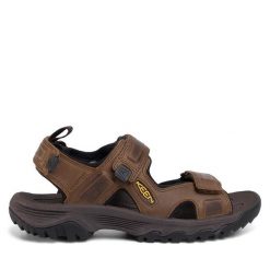 Sandały Keen. Brązowe sandały męskie Keen, bez wzorów, sportowe, bez zapięcia. Za 229.99 zł.