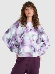 4F Bluza dresowa nierozpinana bez kaptura damska - multikolor L. Bluzy damskie 4F, l, bez wzorów, z bawełny, klasyczne, bez ramiączek, bez kaptura. W wyprzedaży za 139.99 zł.